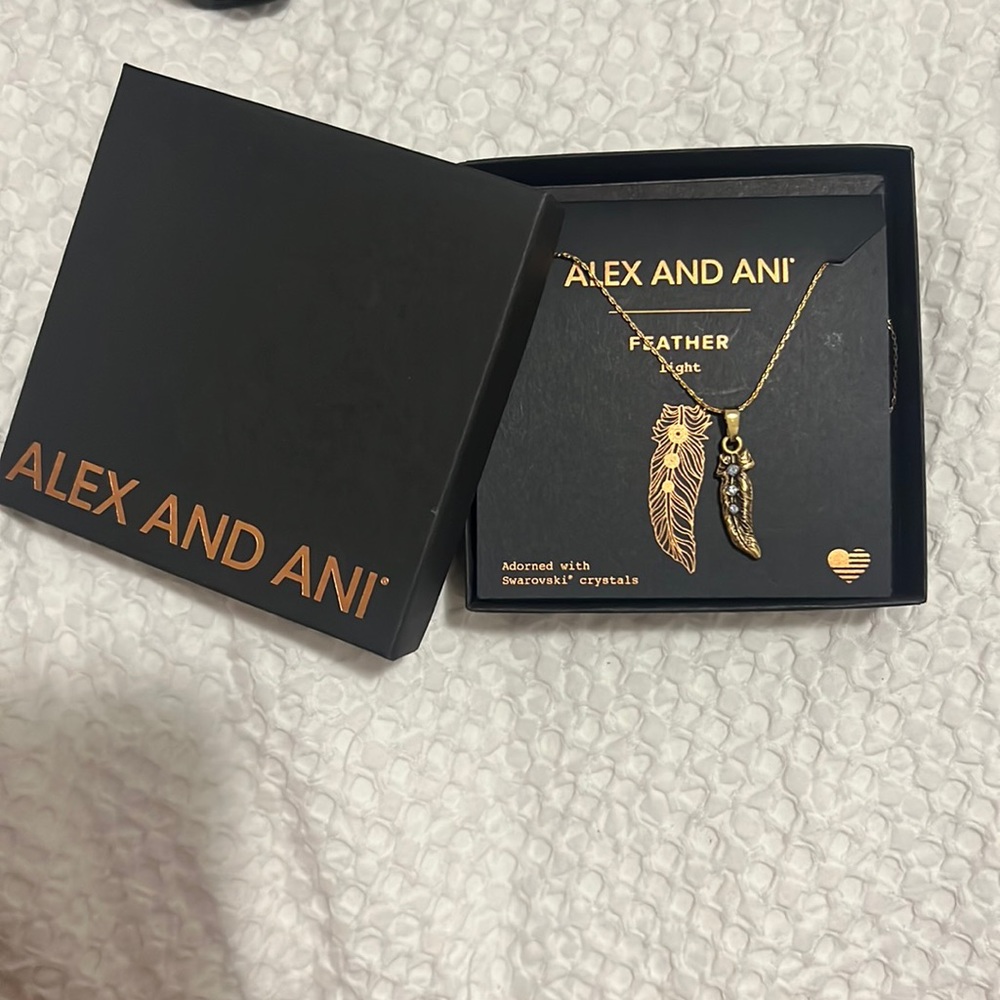 Alex and Ani - feather necklace